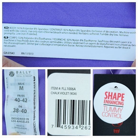 🔸️NWT Bally Violet Kayla High Rise Tummy Control Athletic Pants Medium - Picture 12 of 12